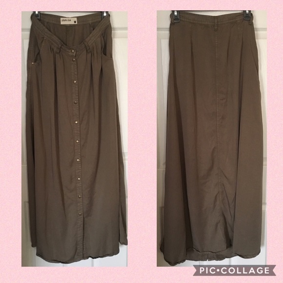 *SOLD* Pistola My Squad Beautiful Olive Maxi Skirt - Picture 2 of 7